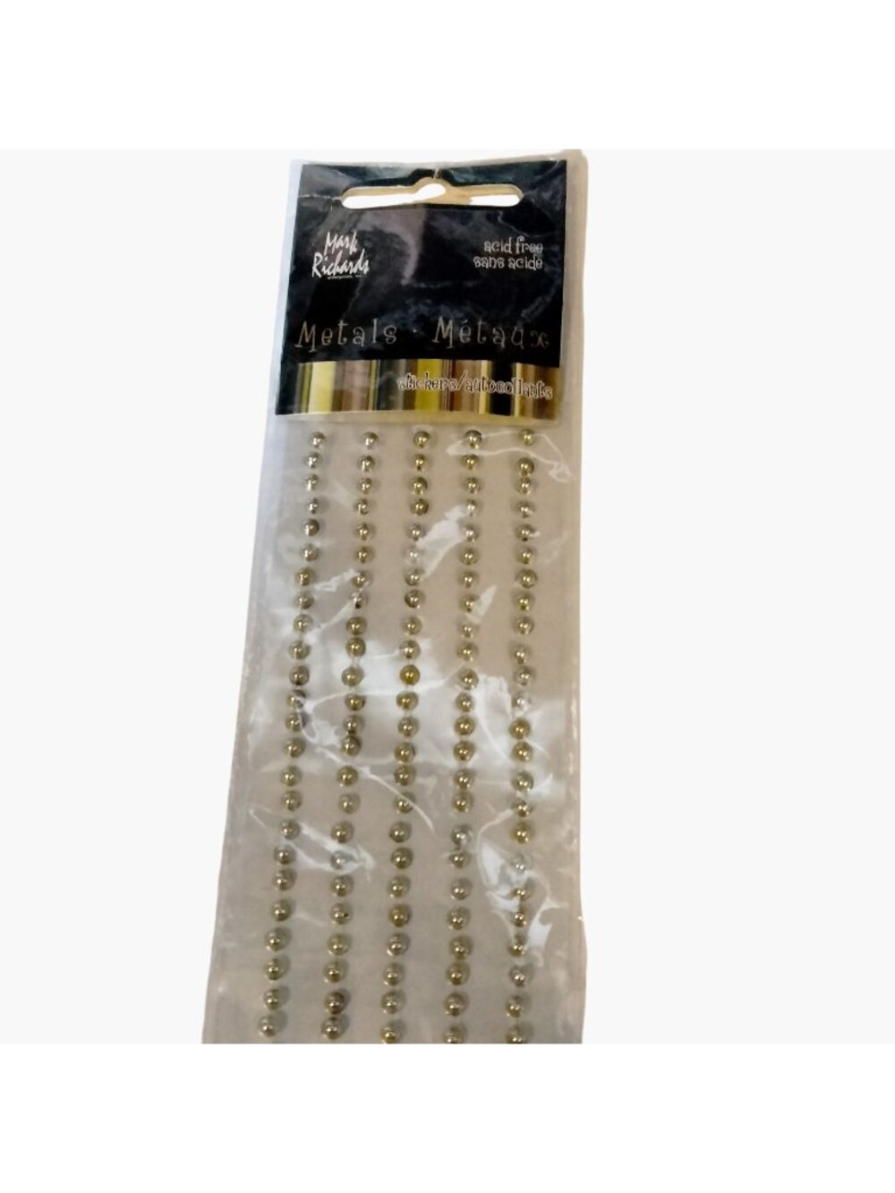 Mark Richards Metals Adhesive Beads Stickers Gold 3mm Scrapbooking Accent